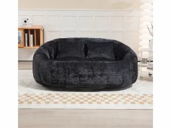 DripeX Sofás Club|Sillón Perezoso de Chenilla - 2 Plazas - con 2 Cojines - 62cm Profundidad de Asiento - Carga Máx. 250kg -