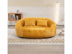 DripeX Sofás Club|Sillón Perezoso de Chenilla - 2 Plazas - con 2 Cojines - 62cm Profundidad de Asiento - Carga Máx. 250kg -