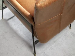 Angel Cerda Sillón piel marrón 5091 Marru00f3n Outlet