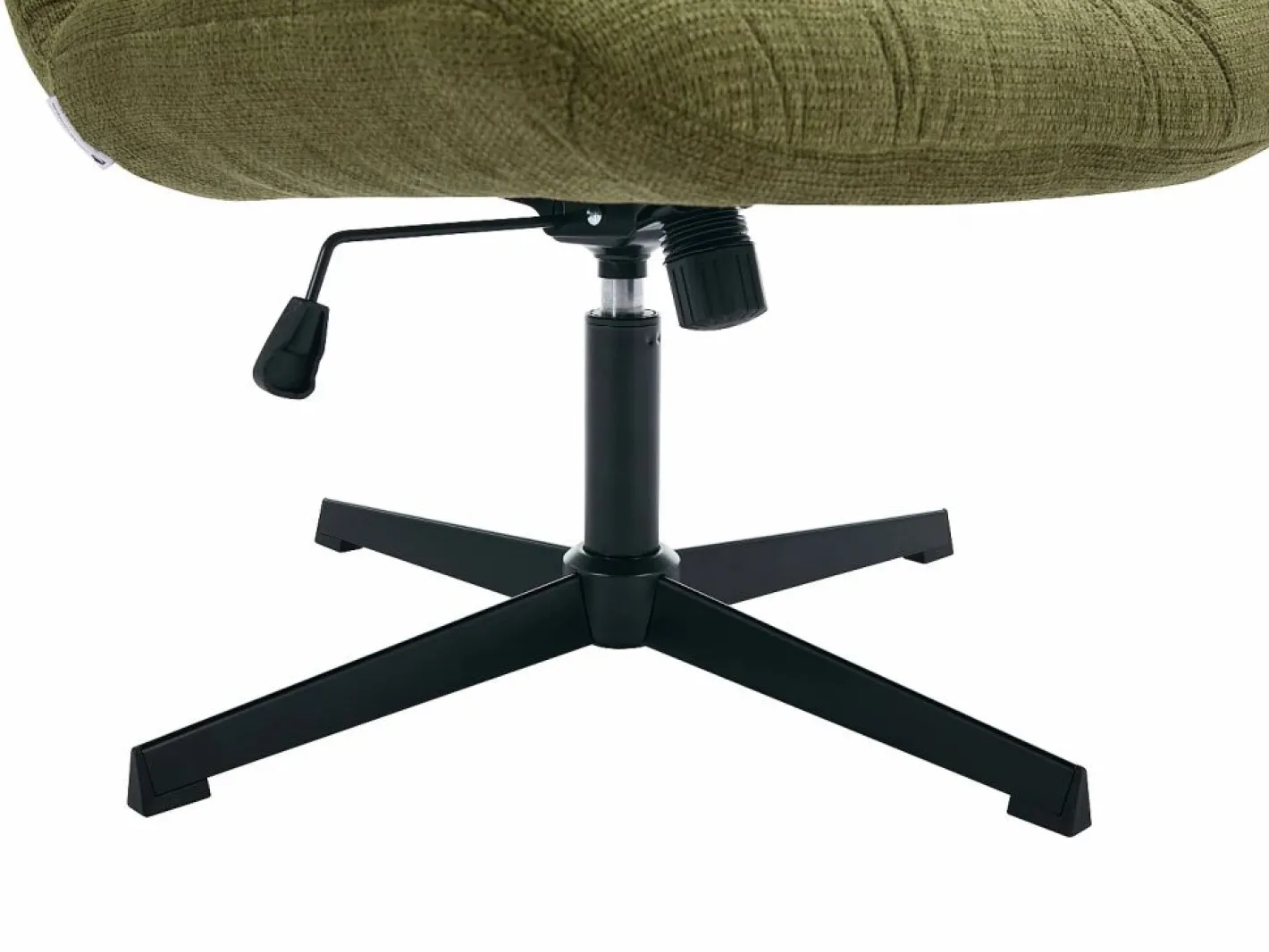 Vente-unique Sillón pivotante de tela jaspeado color SELENDO Verde Hot