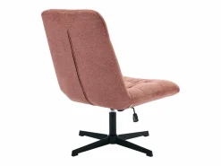Vente-unique Sillón pivotante de tela jaspeado color SELENDO Terracota New