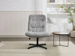 Vente-unique Sillón|Sillón pivotante de tela jaspeado color SELENDO