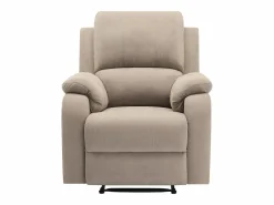 Vente-unique Sillón reclinable de microfibra color - BRODY Topo Outlet
