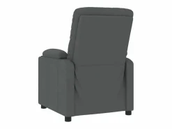 vidaxl Sillón reclinable de tela oscuro Gris New