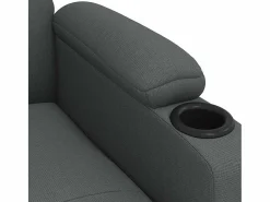 vidaxl Sillón reclinable de tela oscuro Gris New