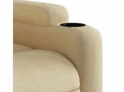 vidaxl Sillón reclinable de tela Crema Hot
