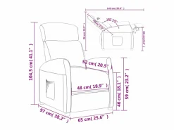 vidaxl Sillón Relax|Sillón reclinable de tela amarillo claro