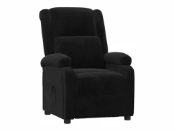 vidaxl Sillón reclinable de terciopelo Negro Discount