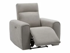 Sillón reclinable eléctrico de tela color gris LORGITA^Vente-unique Discount