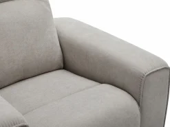 Sillón reclinable eléctrico de tela color gris LORGITA^Vente-unique Discount