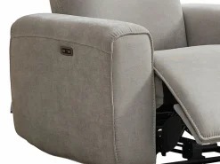 Sillón reclinable eléctrico de tela color gris LORGITA^Vente-unique Discount