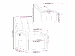 vidaxl Sillón reclinable eléctrico tela oscuro Verde Online