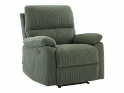 Vente-unique Sillón reclinable eléctrico de terciopelo LUNANO Verde Discount