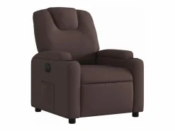 Sillón reclinable eléctrico tela marrón oscuro^vidaxl Discount