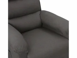 vidaxl Sillón reclinable eléctrico de tela oscuro Gris New