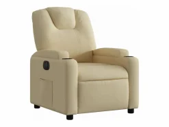 vidaxl Sillón reclinable eléctrico de tela Crema