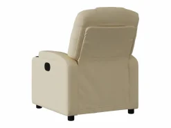 vidaxl Sillón reclinable eléctrico de tela Crema