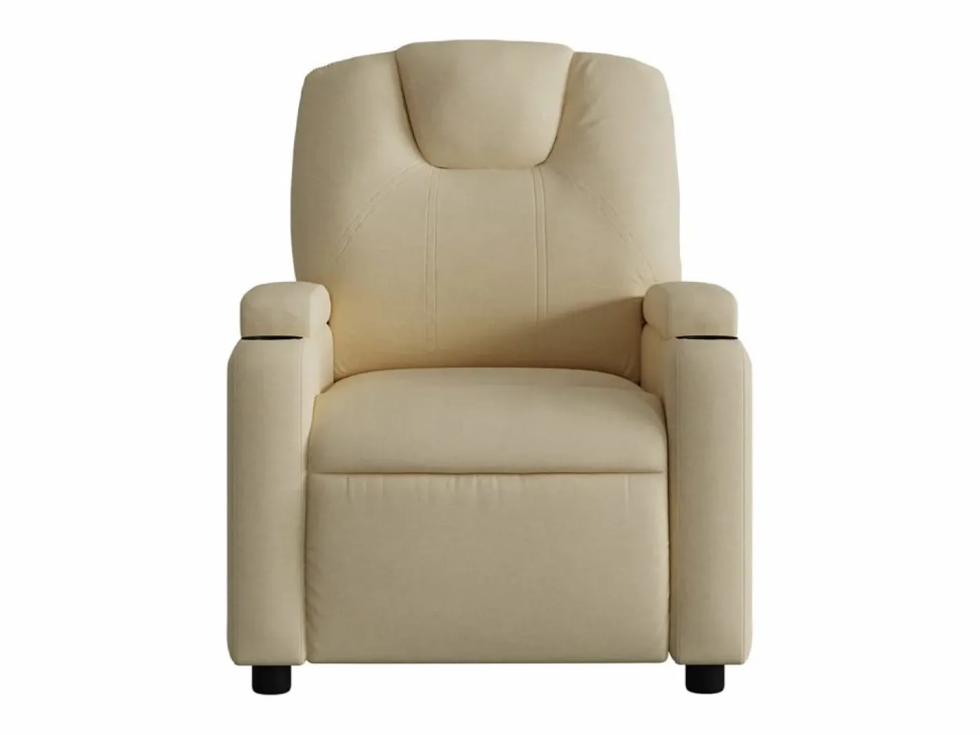 vidaxl Sillón reclinable eléctrico de tela Crema
