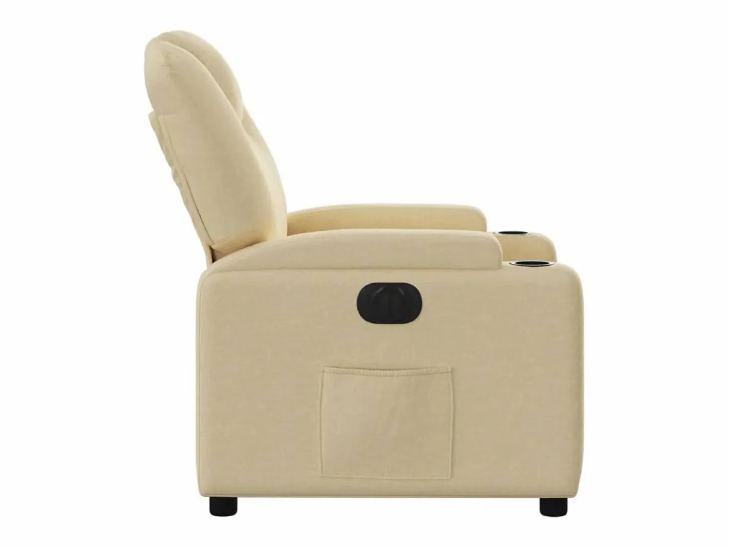 vidaxl Sillón reclinable eléctrico de tela Crema