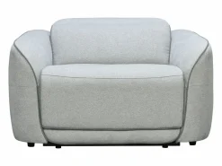 Vente-unique Sillón reclinable eléctrico de tela OZARTO Gris claro Best