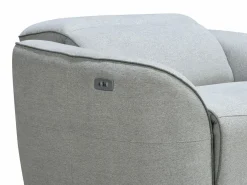 Vente-unique Sillón reclinable eléctrico de tela OZARTO Gris claro Best