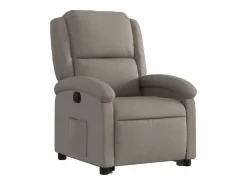 Sillón reclinable elevable tela gris taupe^vidaxl Hot