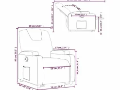 vidaxl Sillón Relax|Sillón reclinable elevable de tela color