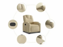 vidaxl Sillón Relax|Sillón reclinable elevable de tela color