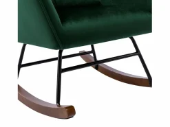 Sillón reclinable tapizado en terciopelo con soporte lumbar, ideal para sala de estar y dormitorio infantil, color Verde Clearance