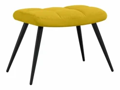 Sillón relajante con taburete de terciopelo mostaza^vidaxl Online