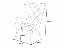 Sillón relax butaca con reposabrazos Patchwork Patchy Chic^AHD Best