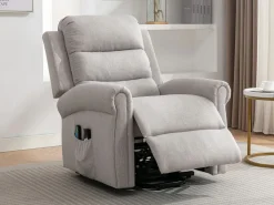 Vente-unique Sillón relax con elevador eléctrico de tela LOVARI Beige Best