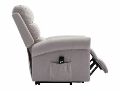 Vente-unique Sillón relax con elevador eléctrico de tela LOVARI Beige Best