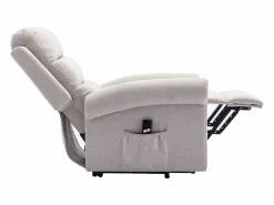 Vente-unique Sillón relax con elevador eléctrico de tela LOVARI Beige Best