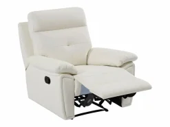 Vente-unique Sillón relax de piel estilo contemporáneo VINETA Blanco Clearance