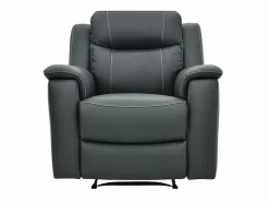 Vente-unique Sillón De Piel|Sillón Relax|Sillón relax de piel de becerro en color gris EVASION