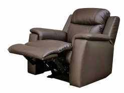 Vente-unique Sillón relax de piel de becerro en color marrón EVASION Marru00f3n Sale