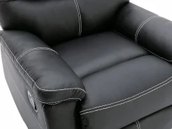 Sillón relax de piel sintética negra 5 niveles de inclinación CANBY^Vente-unique Hot