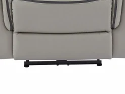 Vente-unique Sillón relax eléctrico de cuero ADELIO Gris claro