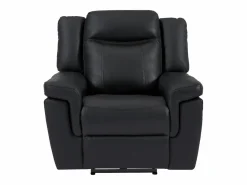 Vente-unique Sillón relax eléctrico de piel KENNETH Negro New