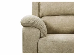 Vente-unique Sillón relax eléctrico de tela reposapiés y respaldo reclinables NEVERS Topo Sale