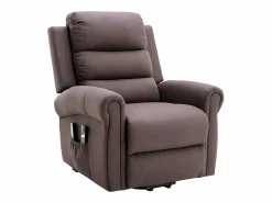 Vente-unique Sillón relax eléctrico de tela marrón LOVARI Marru00f3n Best