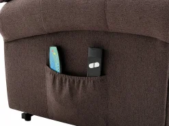Vente-unique Sillón relax eléctrico de tela marrón LOVARI Marru00f3n Best