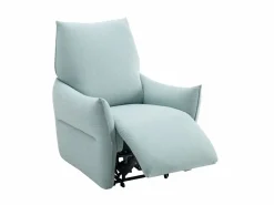 Sillón relax eléctrico de tela azul claro estilo contemporáneo MODOC^Vente-unique Online