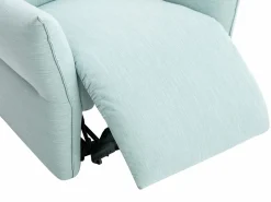 Sillón relax eléctrico de tela azul claro estilo contemporáneo MODOC^Vente-unique Online