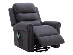 Vente-unique Sillón De Masaje|Sillón relax eléctrico de tela antracita LOVARI