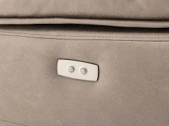 Vente-unique Sillón relax eléctrico de tela gris con 1 puerto USB DOLENE Topo Sale