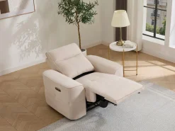 Sillón relax eléctrico en chenilla SCAMOCO^Vente-unique Outlet