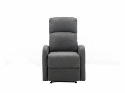 Sillón relax manual de tela color antracita ISAO Barato^Vente-unique Hot