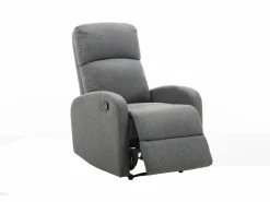 Sillón relax manual de tela color antracita ISAO Barato^Vente-unique Hot